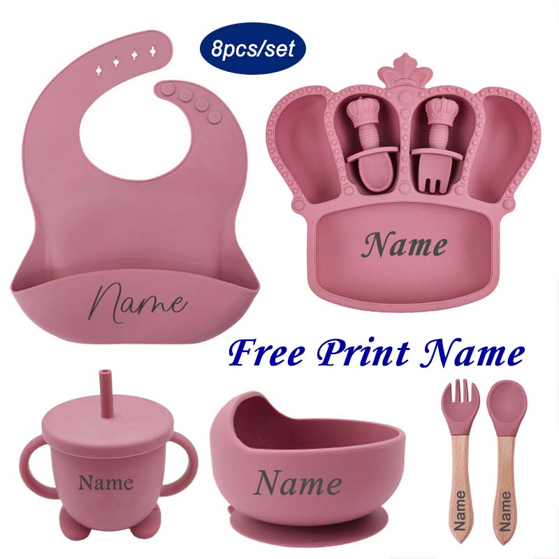 Baby Food Name - Personalized Name Baby Feeding Plate Dishes