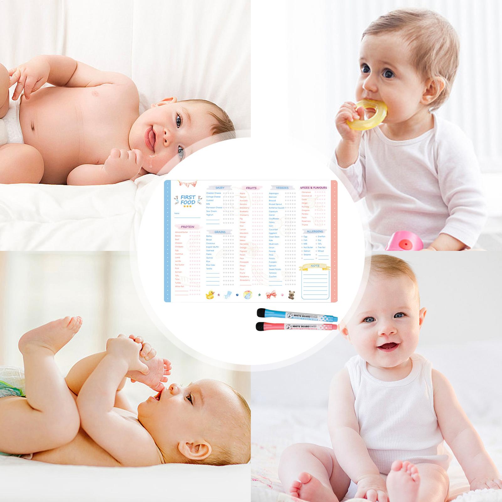 Baby Food Checklist - First Foods Chart Magnetic Baby First