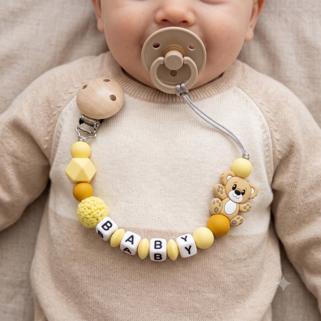 Baby Food Name - 2026 Custom Name Pacifier Clip Personalized
