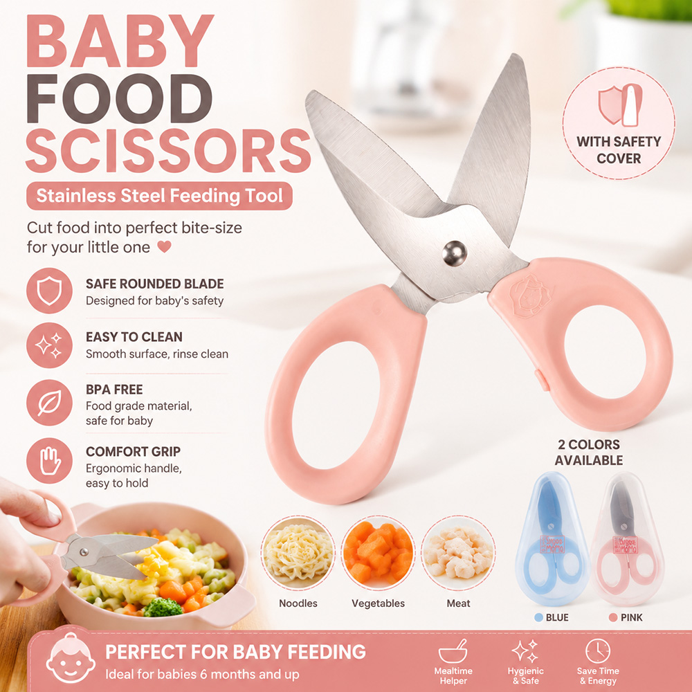Feeding Baby Food - Baby Food Scissors Stainless Steel Baby