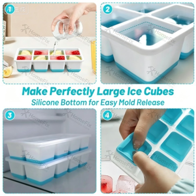 New 8‑Grid Ice Cube Mold, Soft - Baby Food Homemade review and price