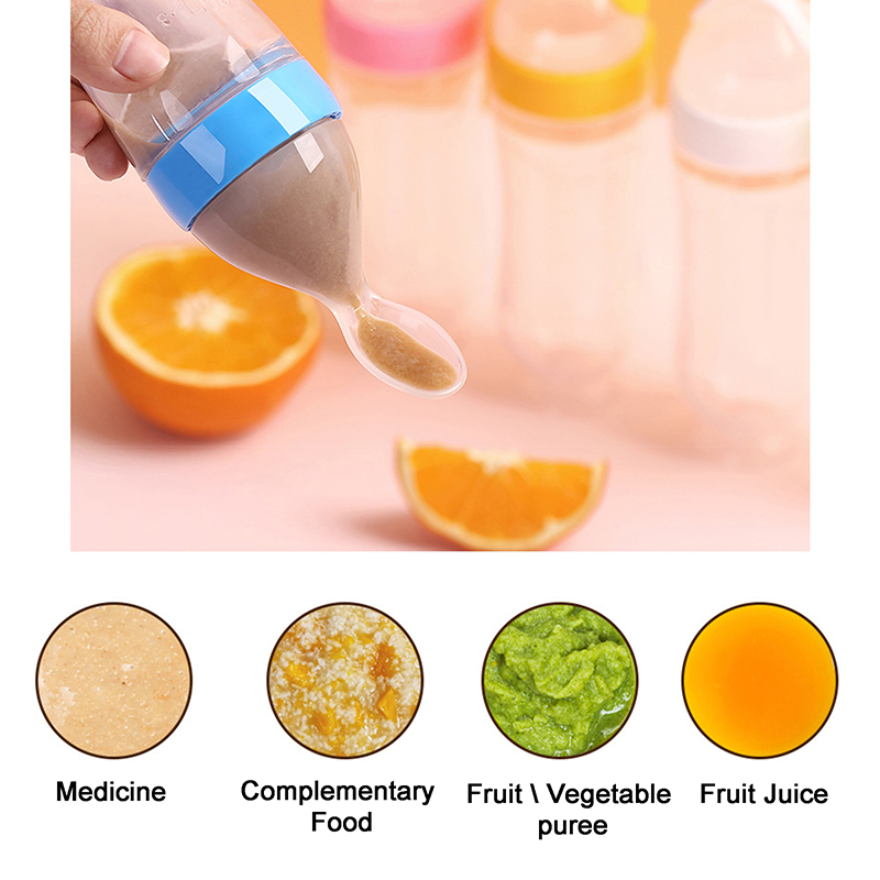 Squeezing Feeding Bottle Silic - Baby Food Zone review and price
