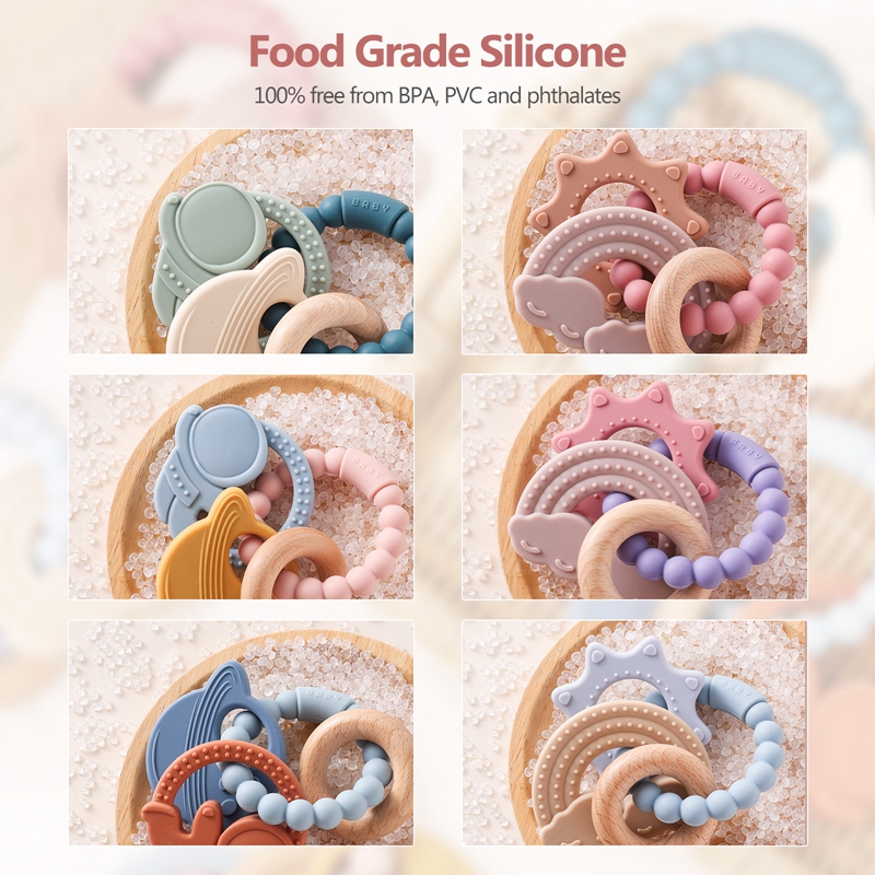 1pc Silicone Teether,Food Grad - Baby Food Name review and price