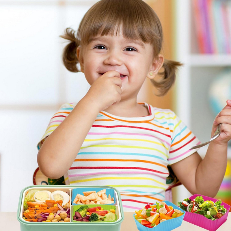 8PCS Silicone Lunch Box Divide - Baby Food Container review and price