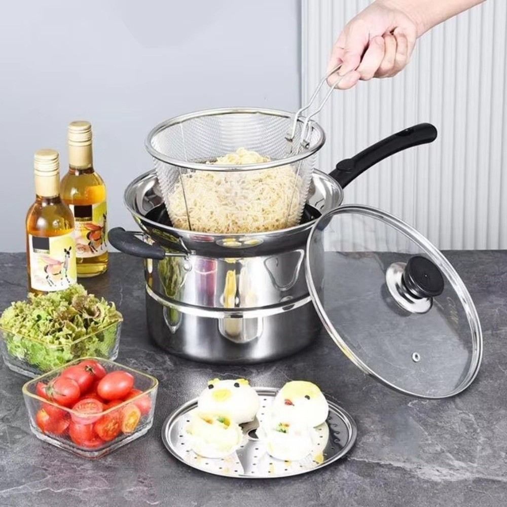 4pcs Stainless Steel Fryer Pot - Baby Food Filter review and price